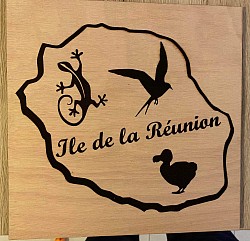 Île de la réunion sur bois